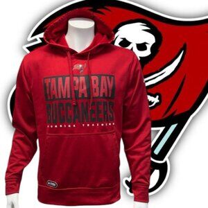 New Era Tampa Bay Buccaneers Red Black White Combine Authentic Adult Hoodie MD